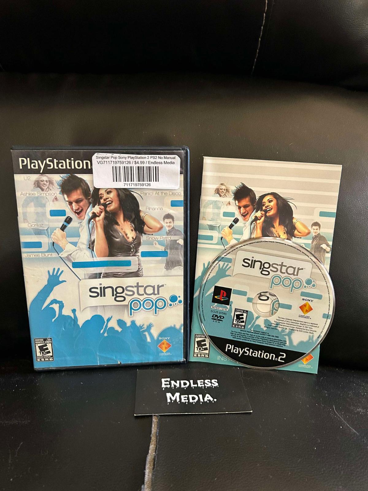 Singstar Pop Sony Playstation 2 CIB Video Game