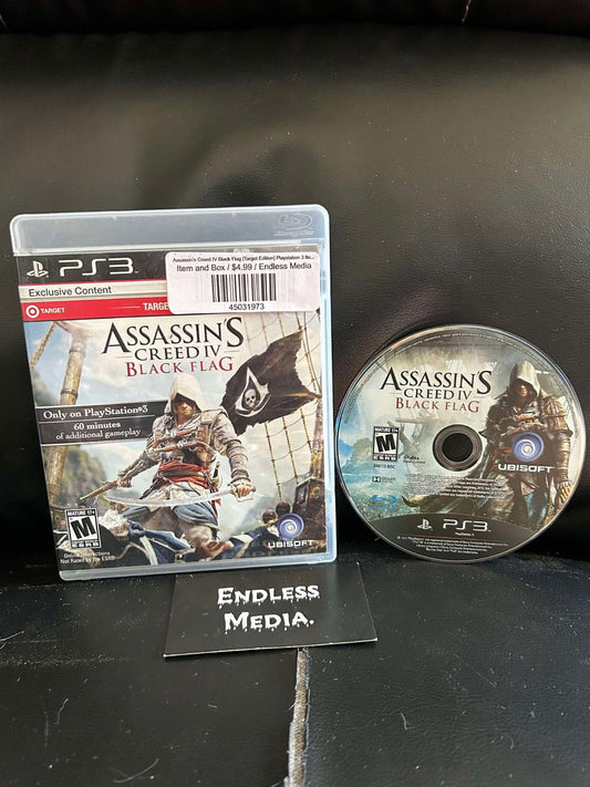 Assassin’s Creed IV Black Flag [Target Edition] Sony Playstation 3 Item and Box Video Game