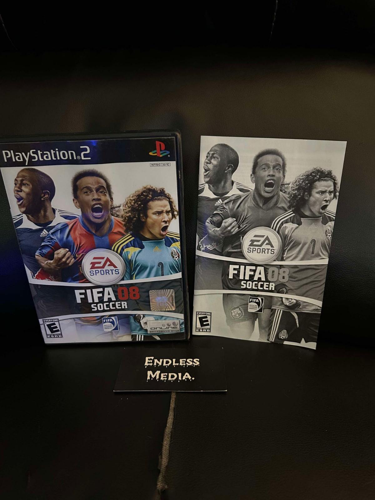 FIFA 08 Sony Playstation 2 Box and Manual Video Game