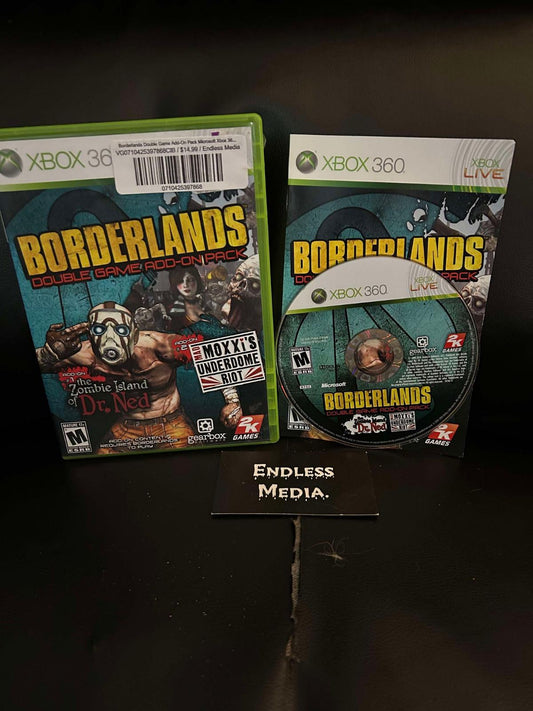 Borderlands: Double Game Add-On Pack Microsoft Xbox 360 CIB Video Game