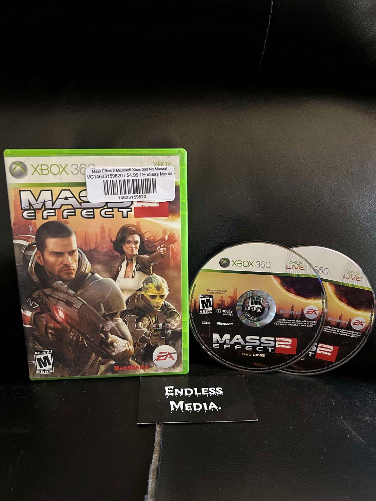 Mass Effect 2 Microsoft Xbox 360 Item and Box Video Game