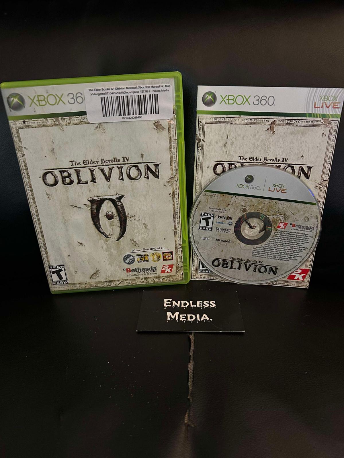 Elder Scrolls IV Oblivion Microsoft Xbox 360 CIB Video Game