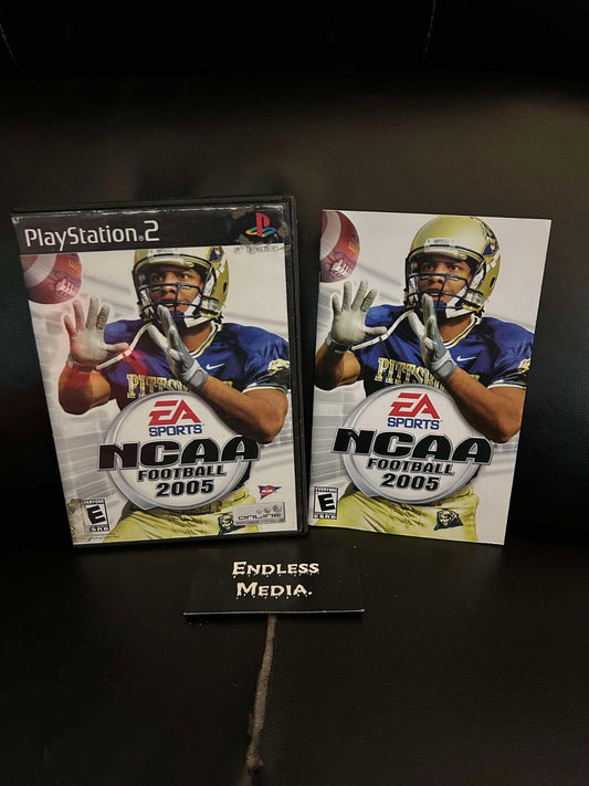 NCAA Football 2005 Sony Playstation 2 Box and Manual Video Game