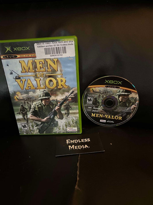 Men of Valor Microsoft Xbox Item and Box Video Game