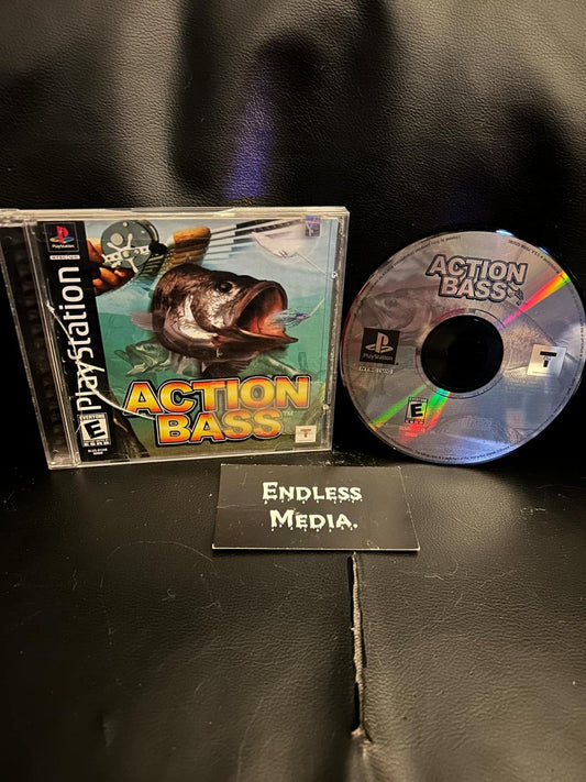 Action Bass Sony Playstation CIB Video Game