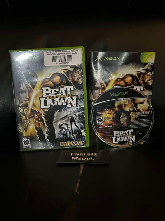 Beat Down Fists of Vengeance Microsoft Xbox CIB Video Game