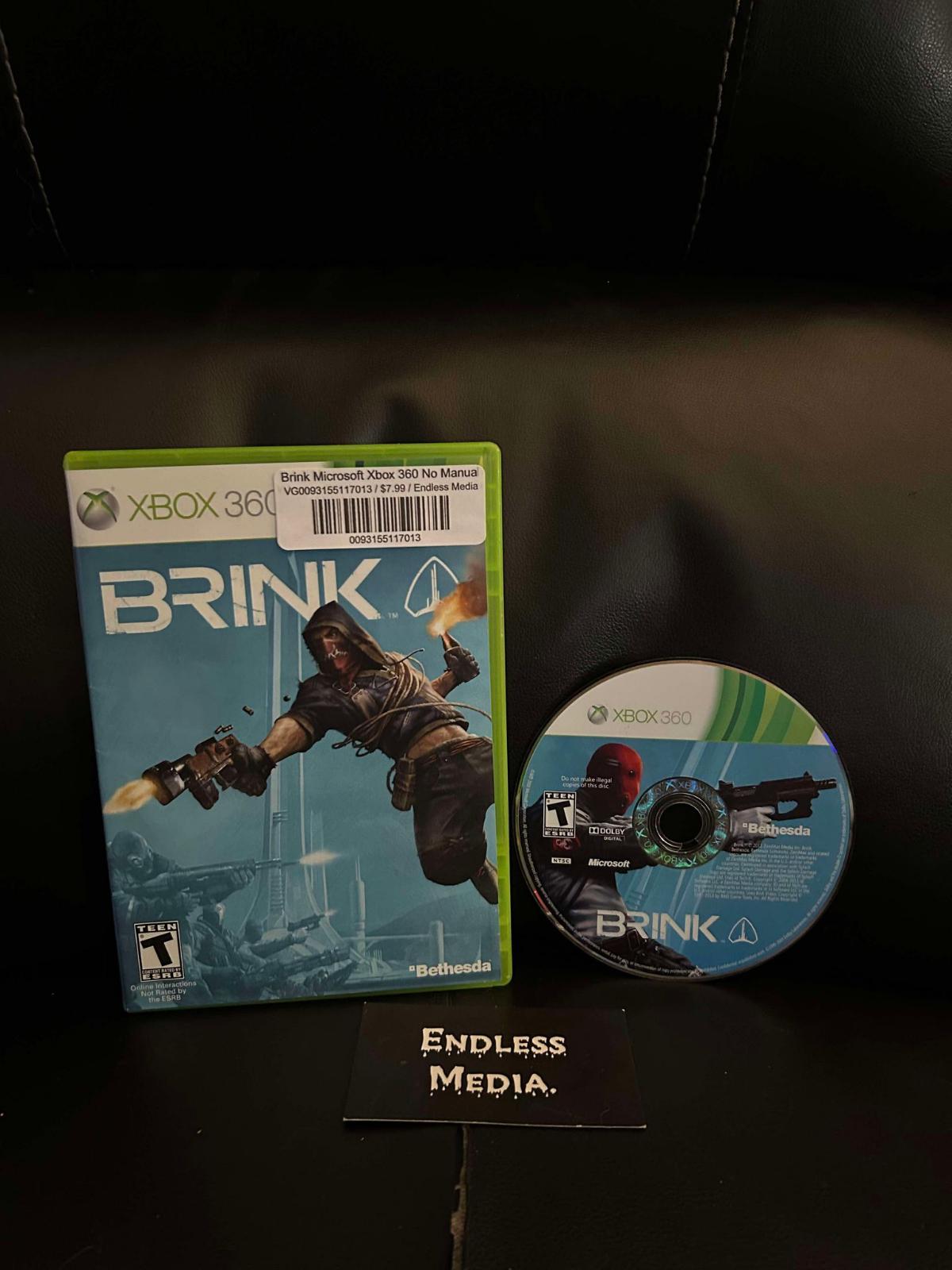 Brink Microsoft Xbox 360 Item and Box Video Game