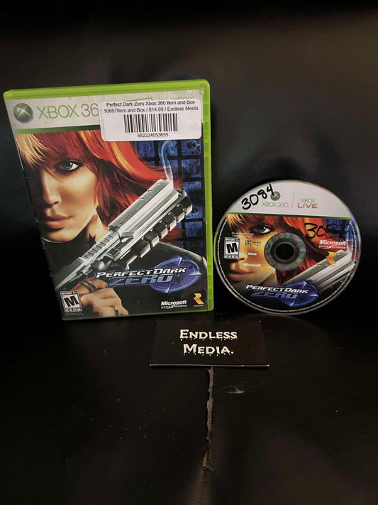 Perfect Dark Zero Microsoft Xbox 360 Item and Box Video Game