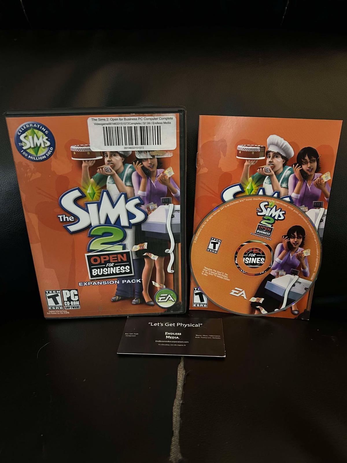 The Sims 2: Open For Business [Slim Case] PC PC Games CIB Video Game