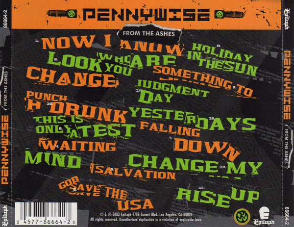 Pennywise : From The Ashes (CD, Album + DVD-V)