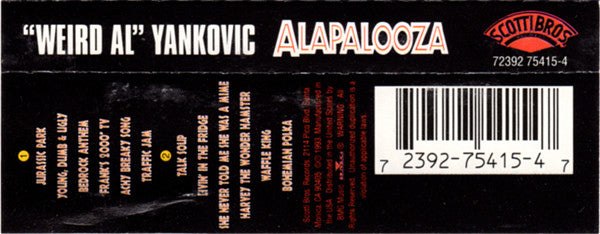 "Weird Al" Yankovic : Alapalooza (Cass, Album)