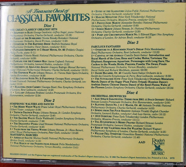 Various : A Treasure Chest Of Classical Favorites (4xCD, Comp)