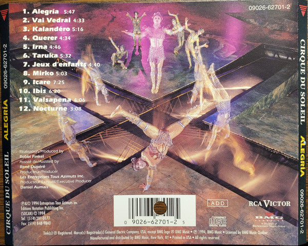 Cirque Du Soleil : Alegría (CD, Album, RE)