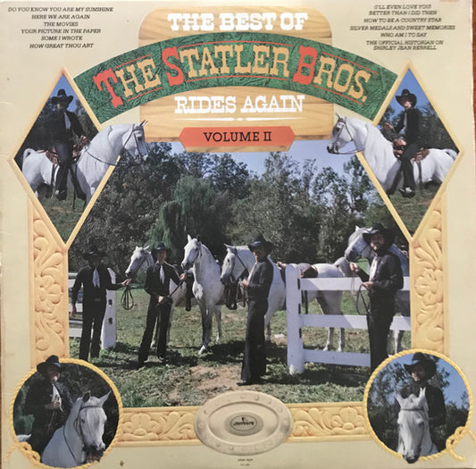 The Statler Brothers : The Best Of The Statler Bros. Rides Again Volume II (LP, Comp, Club, 25,)