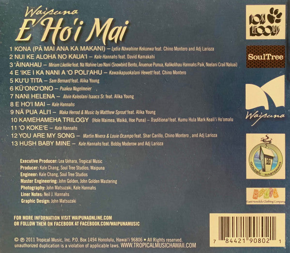 Waipuna : E Hoʻi Mai (CD, Album)