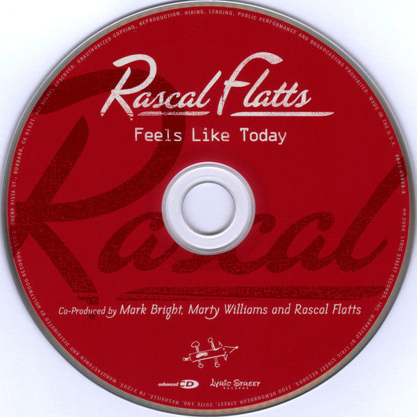 Rascal Flatts : Feels Like Today (CD, Album, Enh)