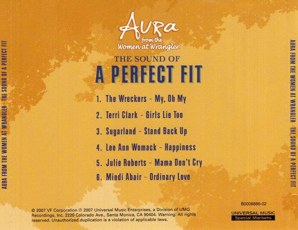 Various : Aura From The Women At Wrangler - The Sound Of A Perfect Fit (CD, Comp)
