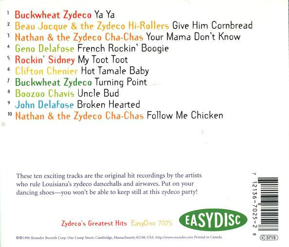 Various : Zydeco's Greatest Hits (CD, Comp)