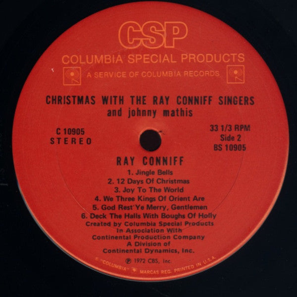 Johnny Mathis -- Ray Conniff And The Singers : Christmas With Johnny Mathis And The Ray Conniff Singers / Christmas With The Ray Conniff Singers And Johnny Mathis (LP, Comp)