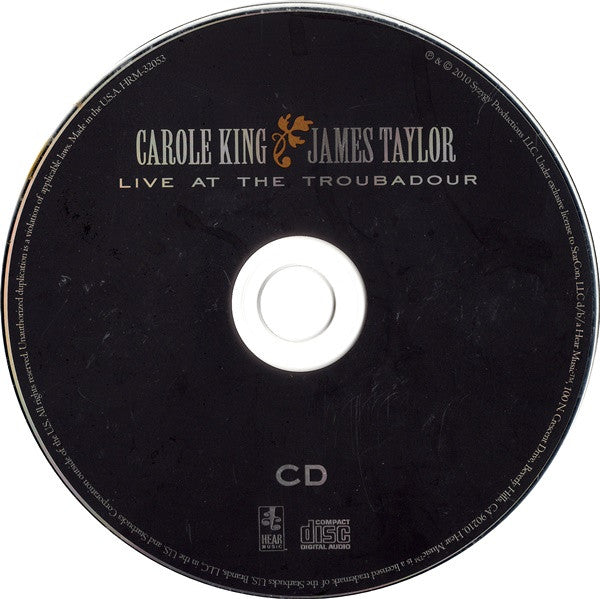Carole King & James Taylor (2) : Live At The Troubadour (CD, Album + DVD-V, Multichannel, dts)