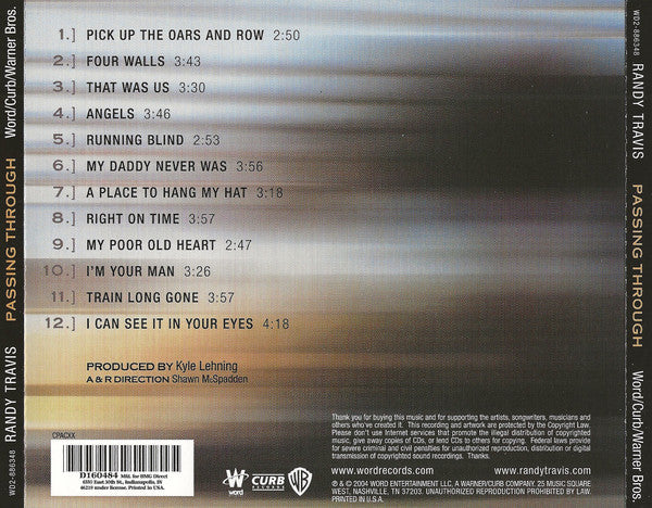 Randy Travis : Passing Through (CD, Album, Club)