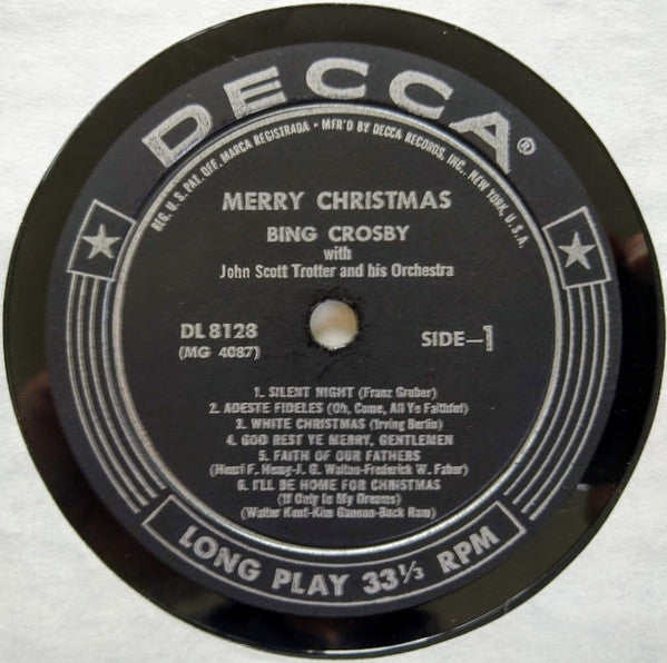 Bing Crosby : Merry Christmas (LP, Album, Mono)