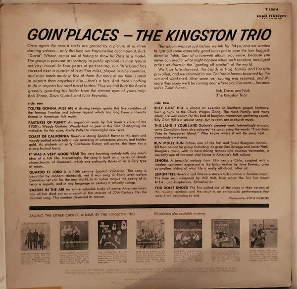 Kingston Trio : Goin' Places (LP, Album, Mono, Scr)