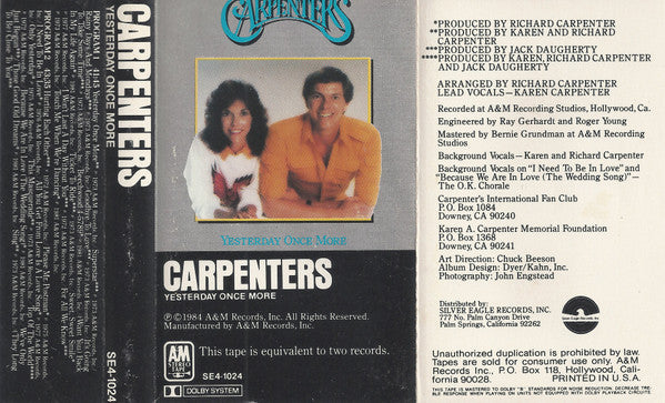 Carpenters : Yesterday Once More (Cass, Comp, Dol)