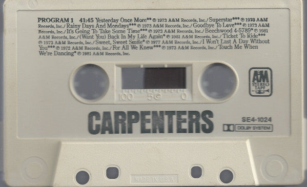 Carpenters : Yesterday Once More (Cass, Comp, Dol)