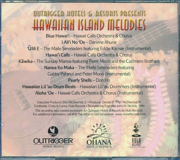 Various : Outrigger Hotels & Resorts Presents Hawaiian Island Melodies (CD, Comp, RM)