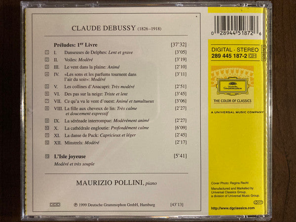 Claude Debussy, Maurizio Pollini : Preludes I · L'Isle Joyeuse (CD, Album)