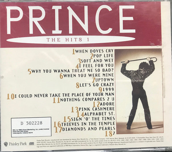 Prince : The Hits 1 (CD, Comp, Club, RP, SRC)