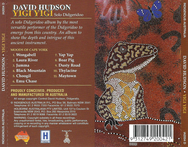 David Hudson : Yigi Yigi (Solo Didgeridoo) (CD, Album)