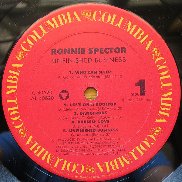 Ronnie Spector : Unfinished Business (LP, Album)