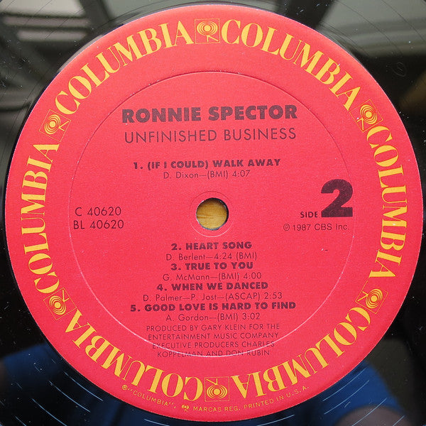 Ronnie Spector : Unfinished Business (LP, Album)