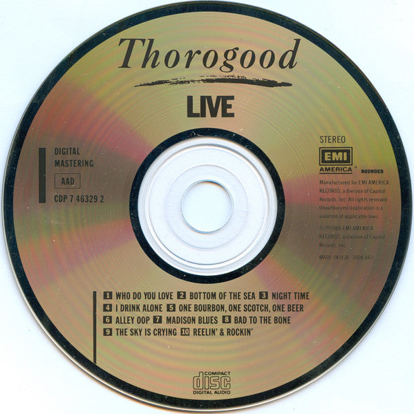 George Thorogood & The Destroyers : Live (CD, Album)