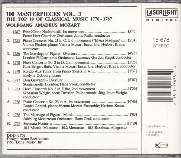 Various : 100 Masterpieces Vol. 3 (1776 - 1787) (CD, Comp)
