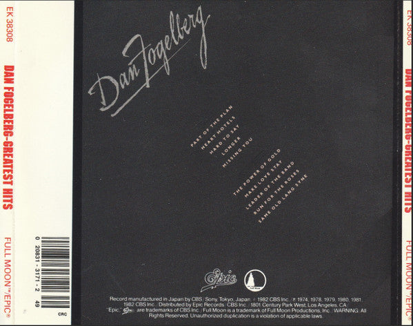 Dan Fogelberg : Greatest Hits (CD, Comp, Club, RE, CRC)