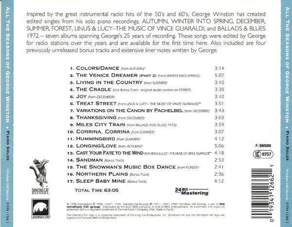 George Winston : All The Seasons Of George Winston - Piano Solos (Collectors Edition) (CD, Comp)