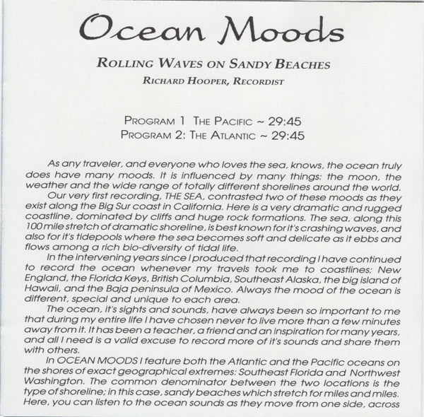 No Artist : Ocean Moods: Rolling Waves On Sandy Beaches (CD)