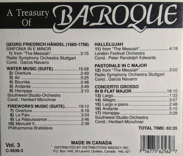 Various : A Treasury Of Baroque, Vol. 3 (CD, Comp)