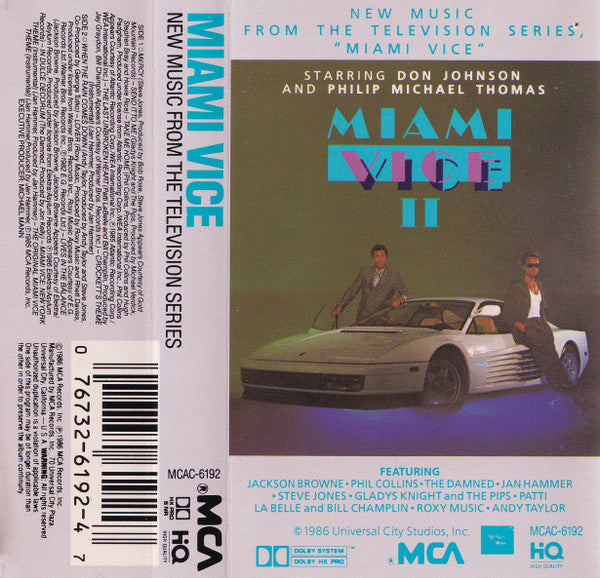 Various : Miami Vice II (New Music From The Television Series, "Miami Vice") (Cass, Album, Comp)