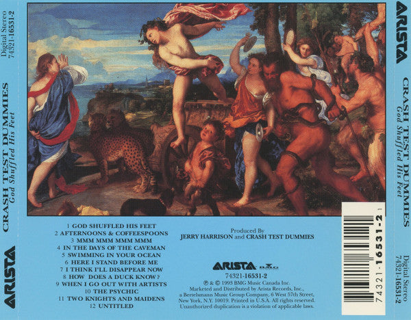 Crash Test Dummies : God Shuffled His Feet (CD, Album, Son)