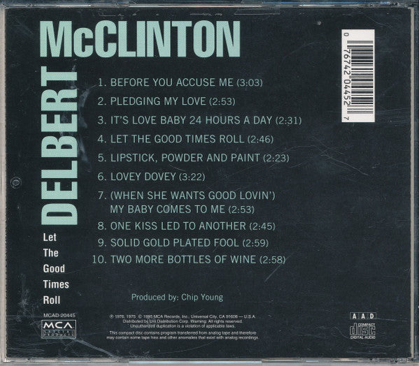 Delbert McClinton : Let The Good Times Roll (CD, Album, Comp)