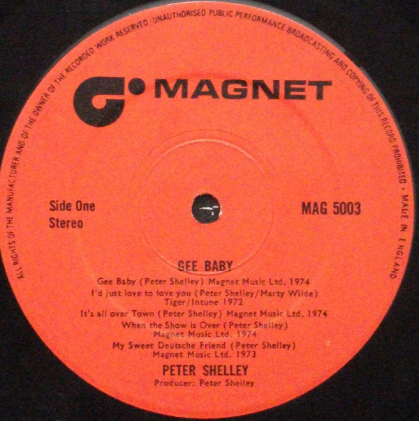 Peter Shelley : Gee Baby (LP, Album)