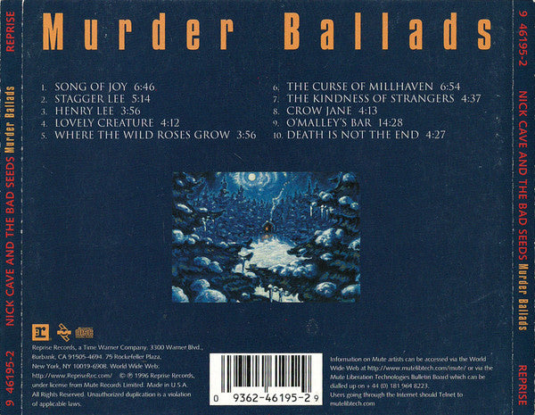 Nick Cave & The Bad Seeds : Murder Ballads (CD, Album)