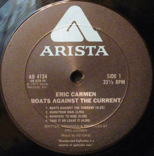 Eric Carmen : Boats Against The Current (LP, Album, San)