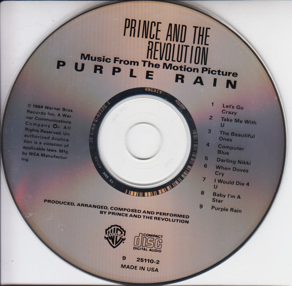 Prince And The Revolution : Purple Rain (CD, Album, RE, Cin)