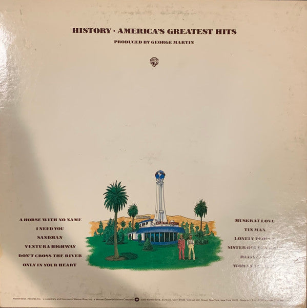 America (2) : History - America's Greatest Hits (LP, Comp)