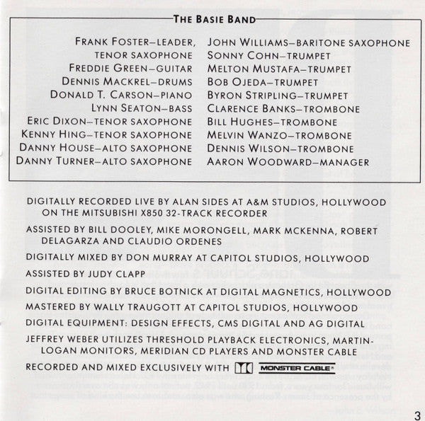 Diane Schuur & Count Basie Orchestra : Diane Schuur And The Count Basie Orchestra (CD, Album)